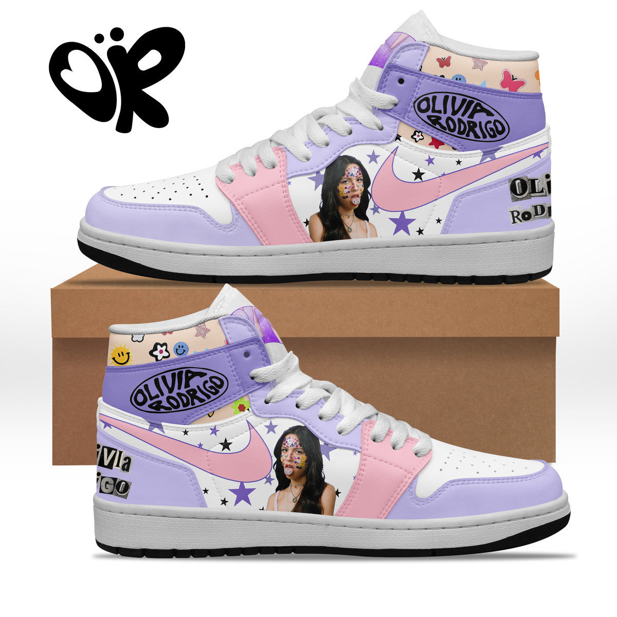 Ideafootwear Olivia Rodrigo AJ1 High Sneakers Shoes For Men And Women 5