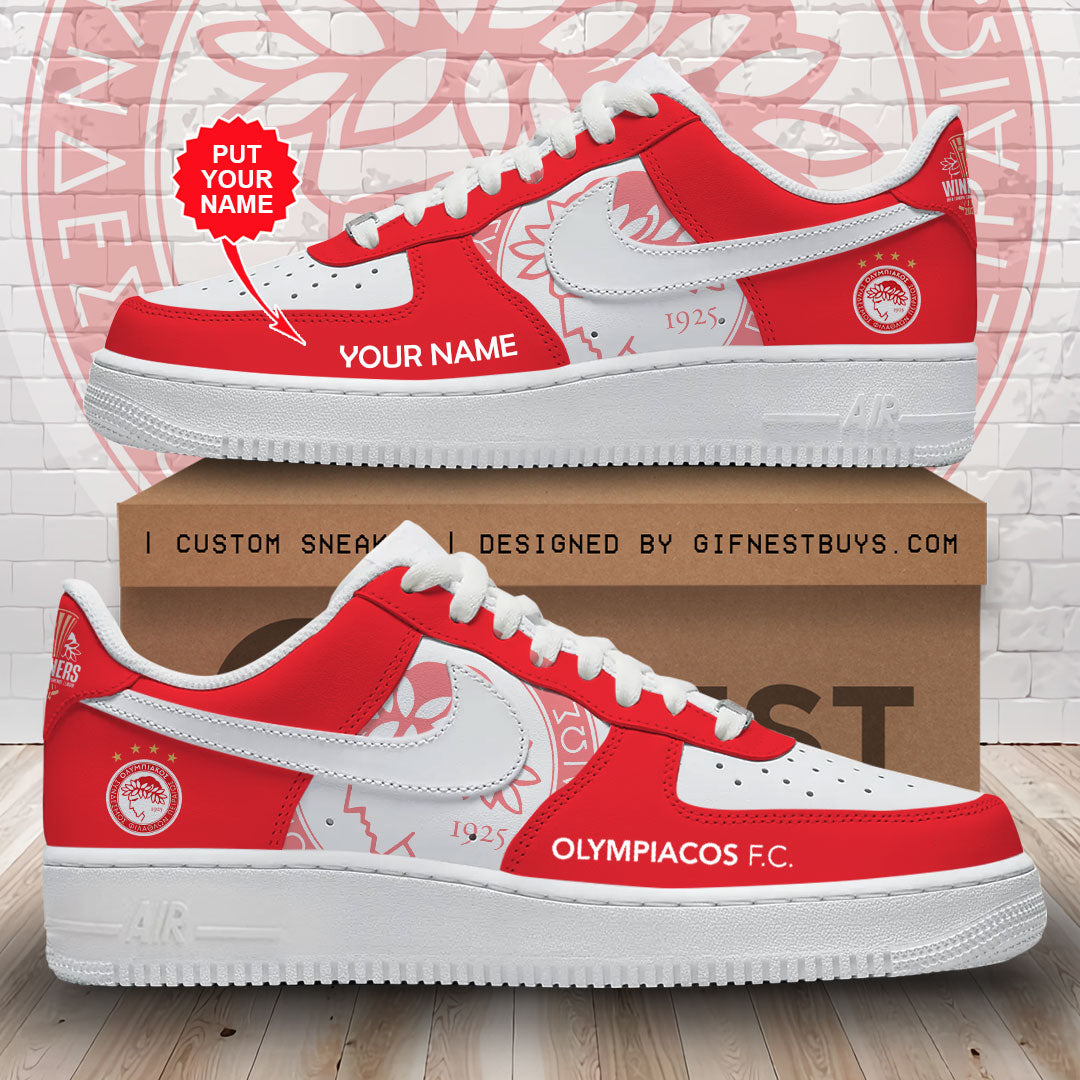 Ideafootwear Olympiakos F.C. Air Low-Top Sneakers Shoes For Men And Women 1
