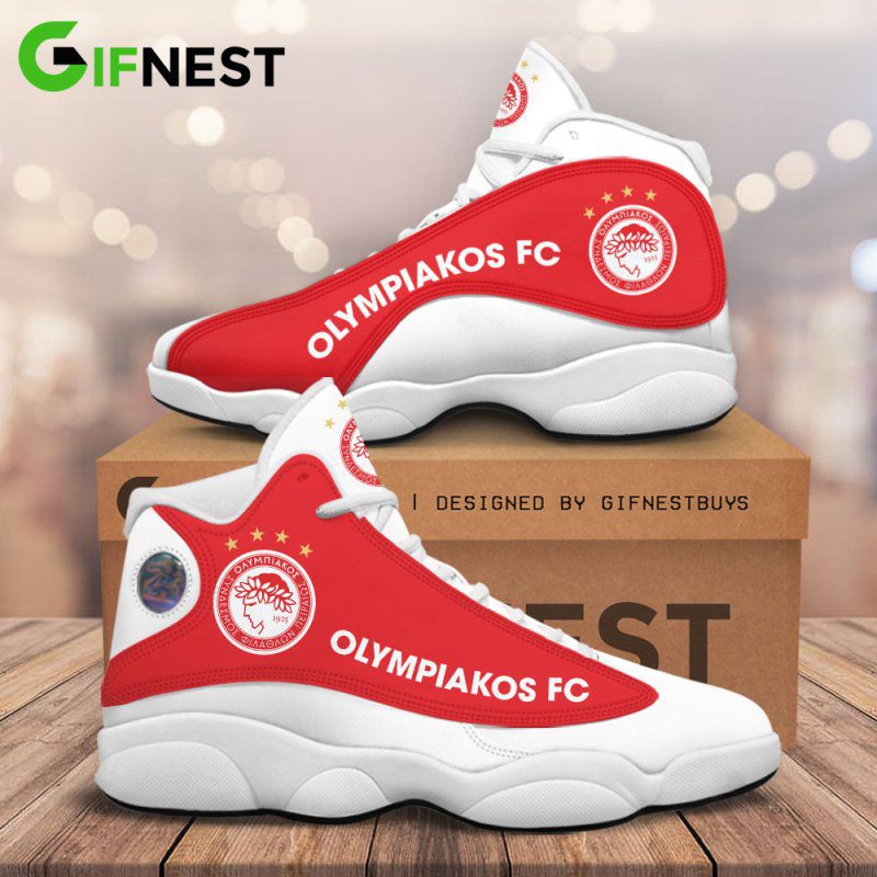 Ideafootwear Olympiakos F.C. AJ13 Sneakers Shoes For Men And Women 1