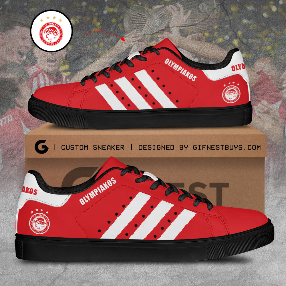 Ideafootwear Olympiakos FC Skate Stan Shoes Sneakes For Men And Women 1