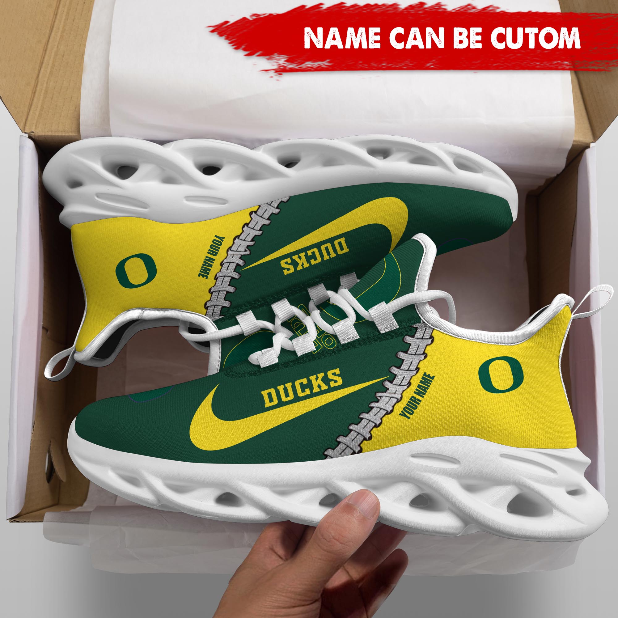 Ideafootwear Oregon Ducks Max Soul Shoes Sneakers For Men And Women 2
