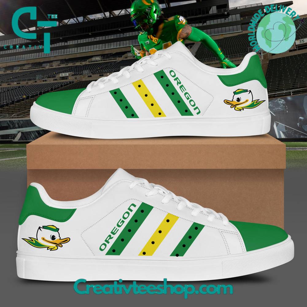Ideafootwear Oregon Ducks Skate Stan Shoes Sneakes For Men And Women 2