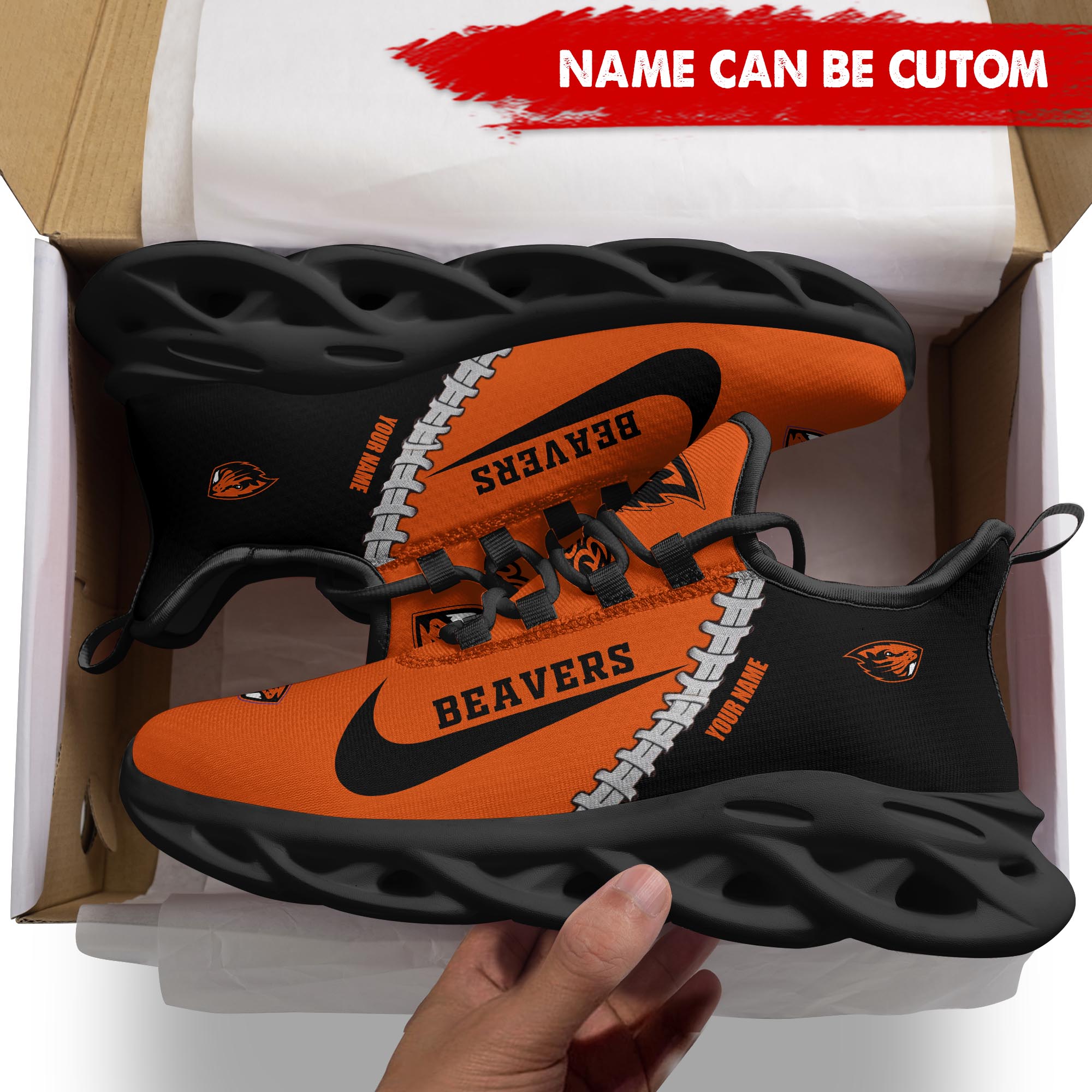 Ideafootwear Oregon State Beavers Max Soul Shoes Sneakers For Men And Women 1