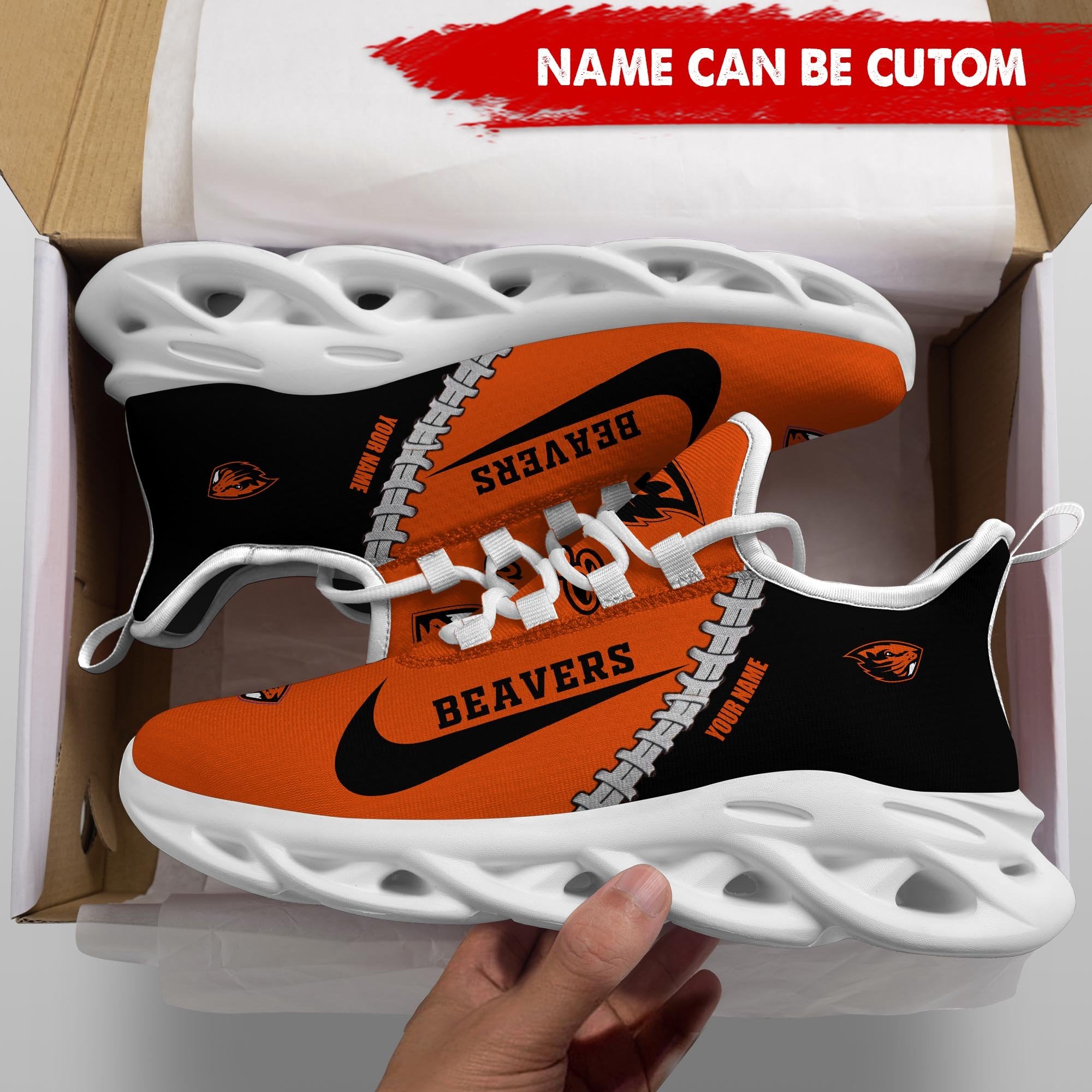 Ideafootwear Oregon State Beavers Max Soul Shoes Sneakers For Men And Women 1