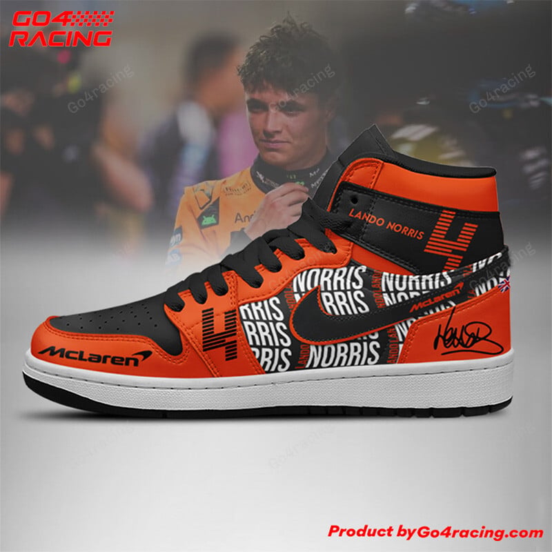 Ideafootwear Oscar Piastri - Mclaren AJ1 High Sneakers Shoes For Men And Women 1