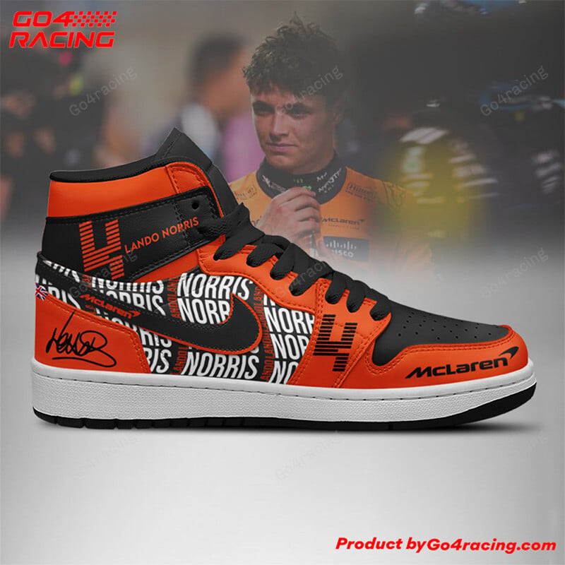 Ideafootwear Oscar Piastri - Mclaren AJ1 High Sneakers Shoes For Men And Women 1