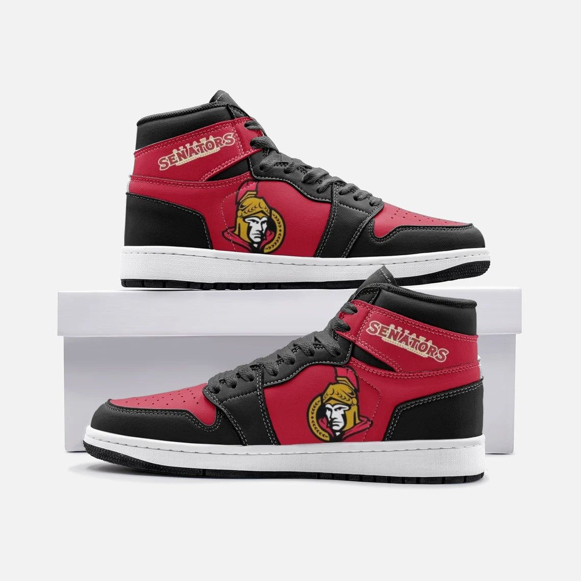 Ideafootwear Ottawa Senators AJ1 High Sneakers Shoes For Men And Women 5