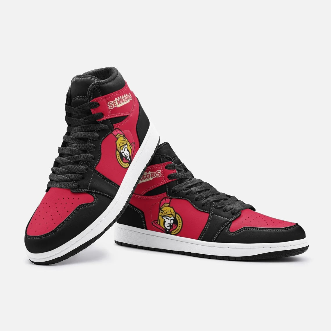 Ideafootwear Ottawa Senators AJ1 High Sneakers Shoes For Men And Women 5