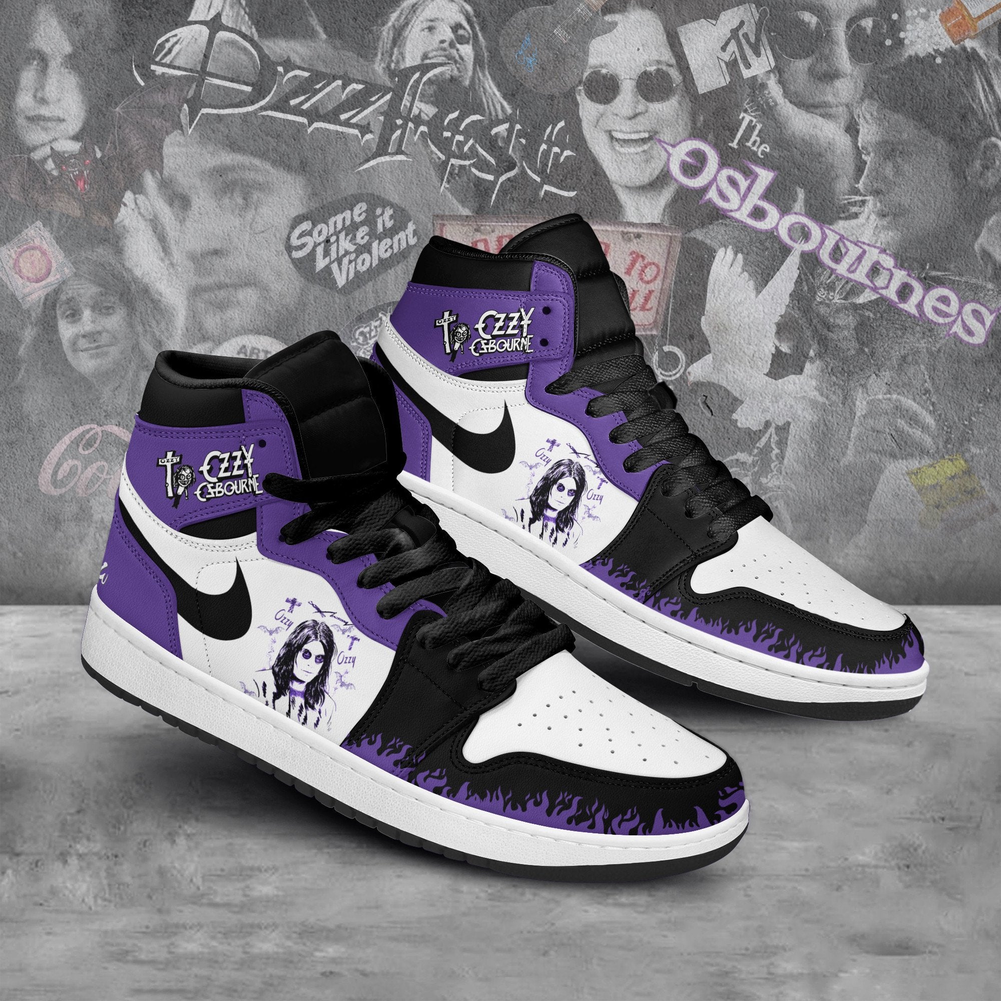 Ideafootwear Ozzy Osbourne AJ1 High Sneakers Shoes For Men And Women 5