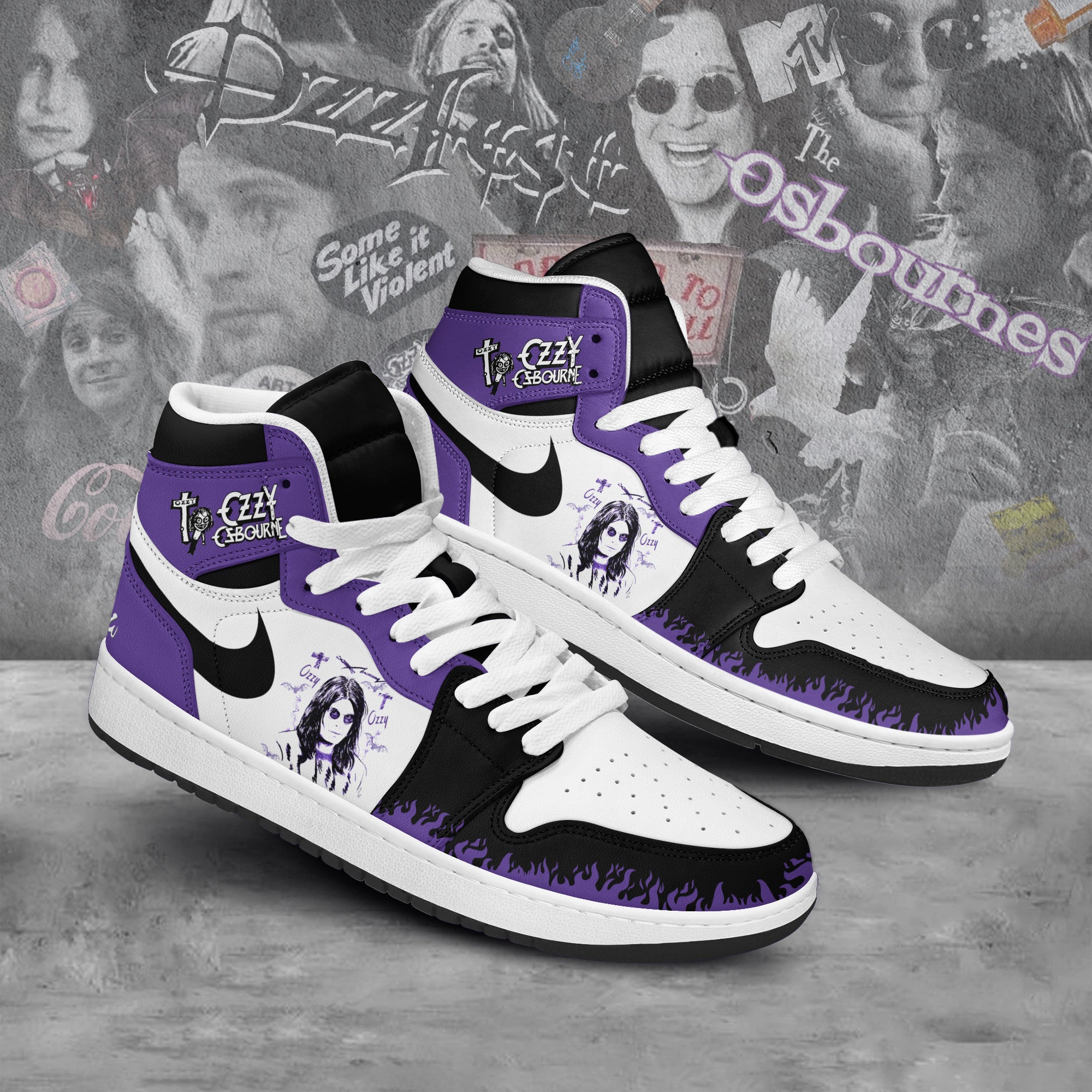 Ideafootwear Ozzy Osbourne AJ1 High Sneakers Shoes For Men And Women 4