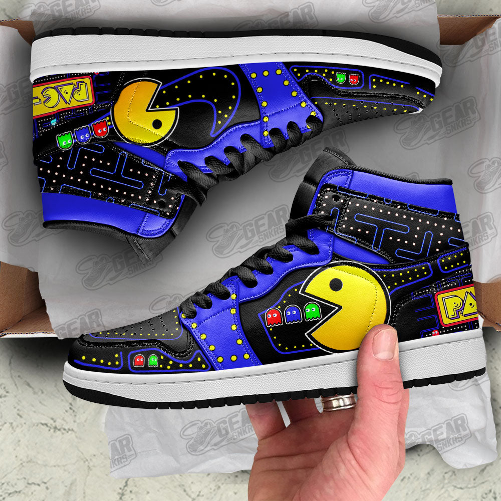 Ideafootwear Pacman Gameboy AJ1 High Sneakers Shoes For Men And Women 1