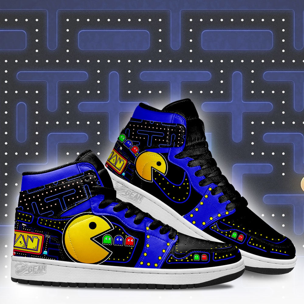 Ideafootwear Pacman Gameboy AJ1 High Sneakers Shoes For Men And Women 1