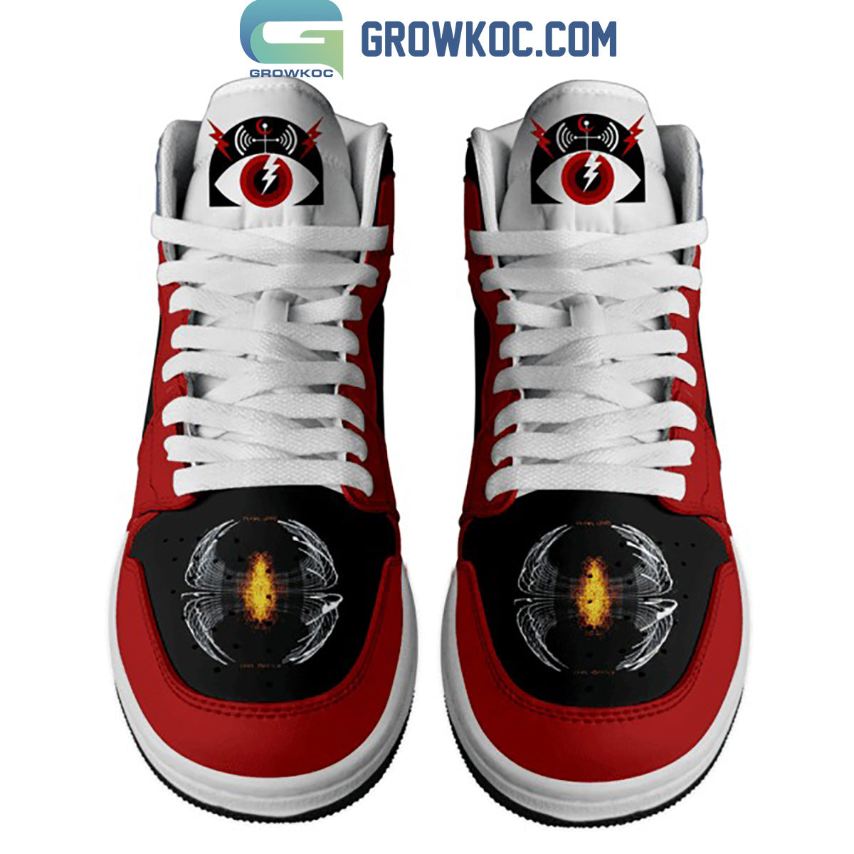 Ideafootwear Pearl Jam AJ1 High Sneakers Shoes For Men And Women 1