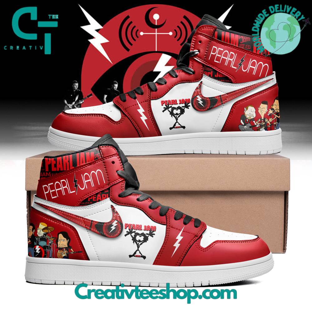 Ideafootwear Pearl Jam AJ1 High Sneakers Shoes For Men And Women 2
