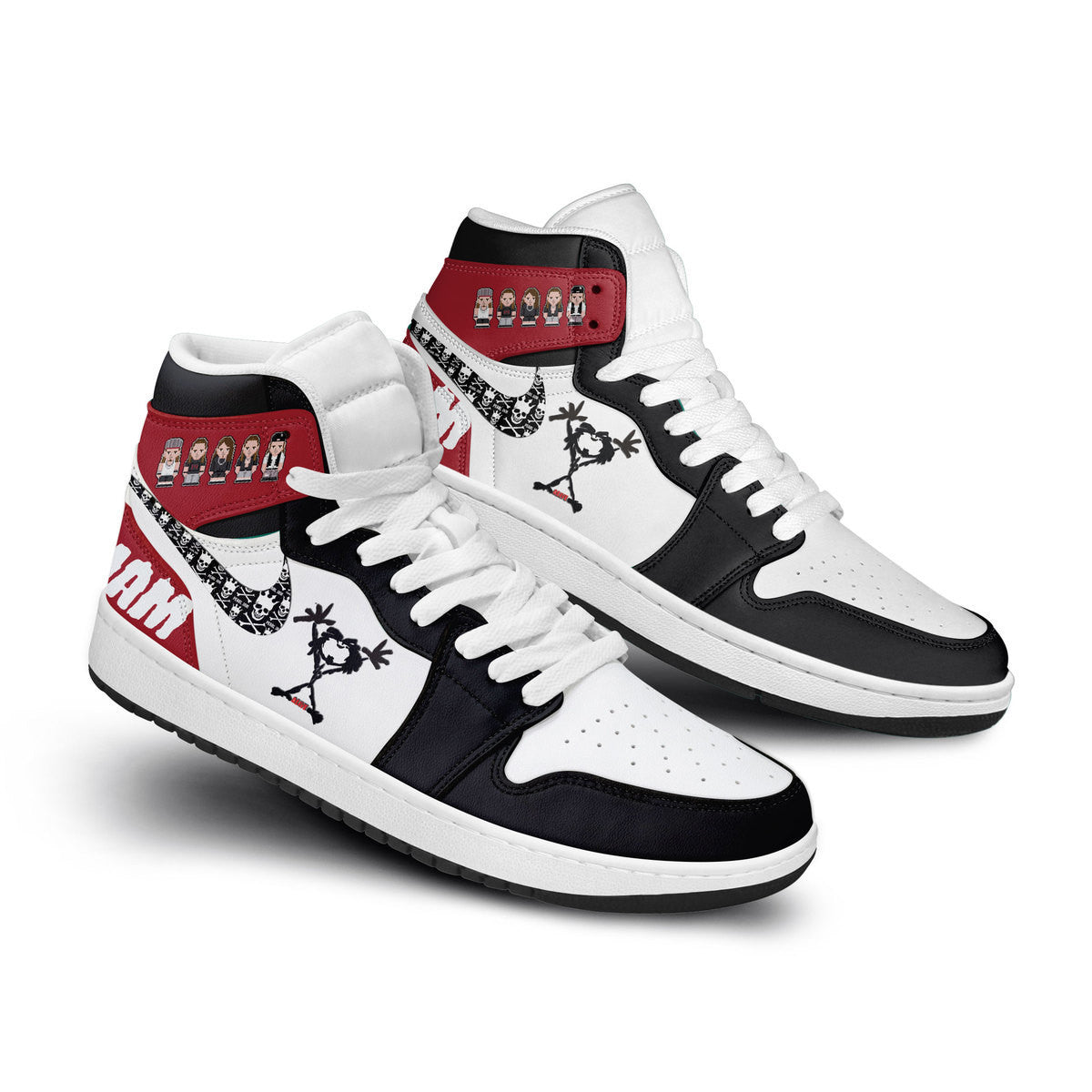 Ideafootwear Pearl Jam AJ1 High Sneakers Shoes For Men And Women 3