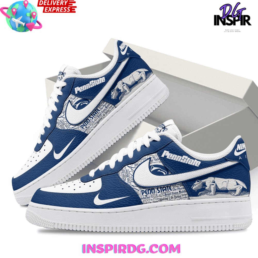 Ideafootwear Penn State Nittany Lions Air Low-Top Sneakers Shoes For Men And Women 2