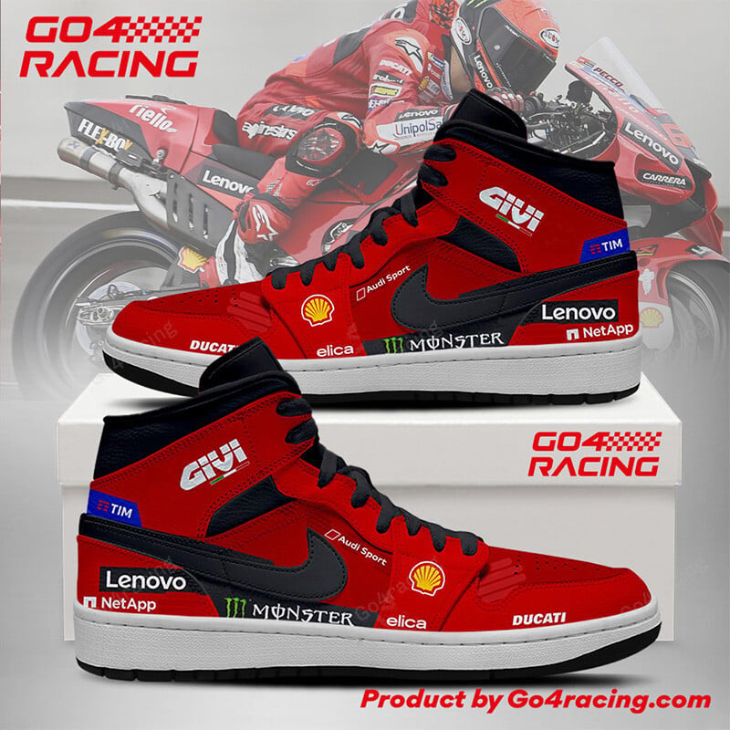 Ideafootwear Pertamina Enduro VR46 AJ1 High Sneakers Shoes For Men And Women 1