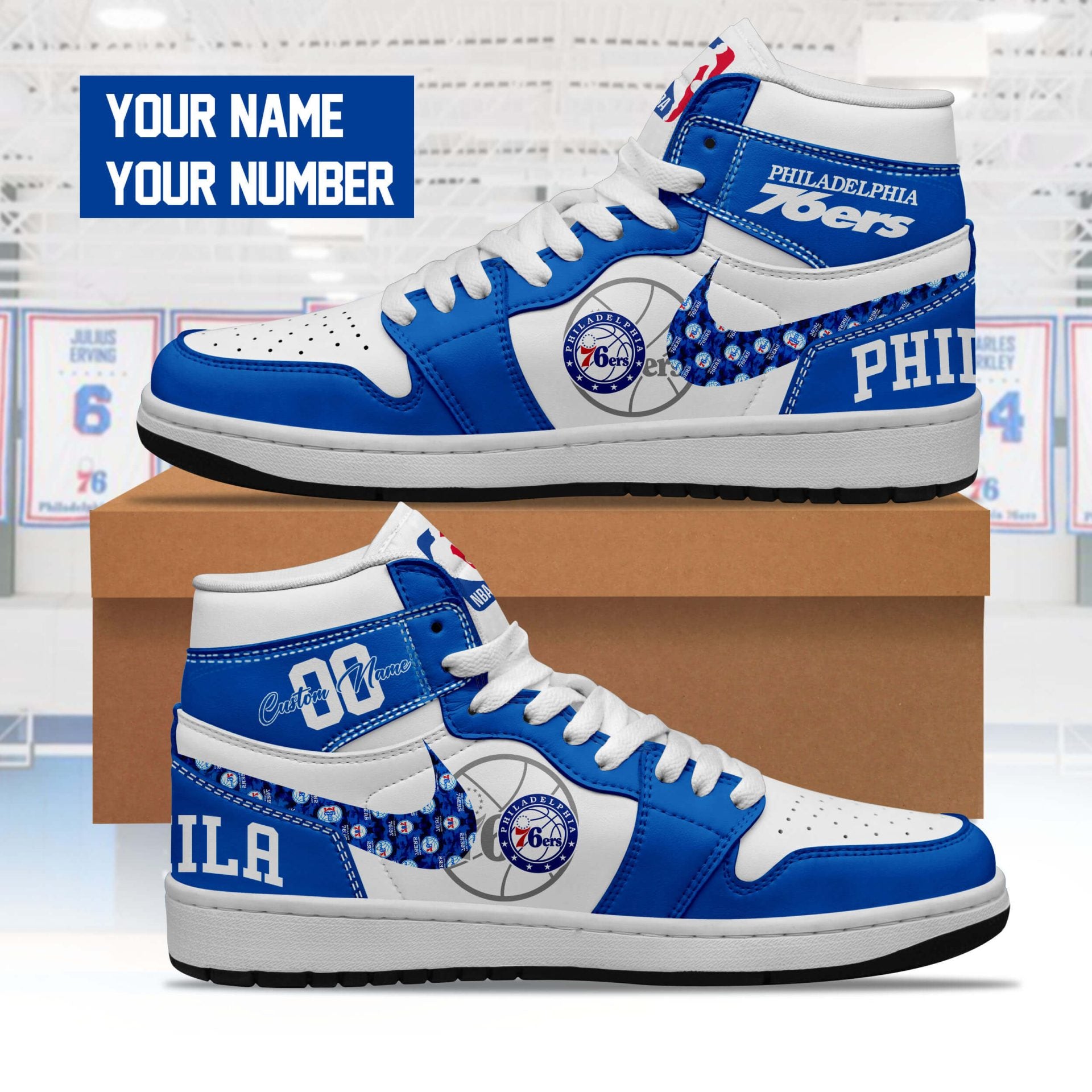 Ideafootwear Philadelphia 76ers AJ1 High Sneakers Shoes For Men And Women 1