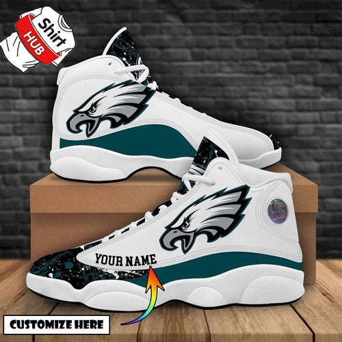 Ideafootwear Philadelphia Eagles AJ13 Sneakers Shoes For Men And Women 1