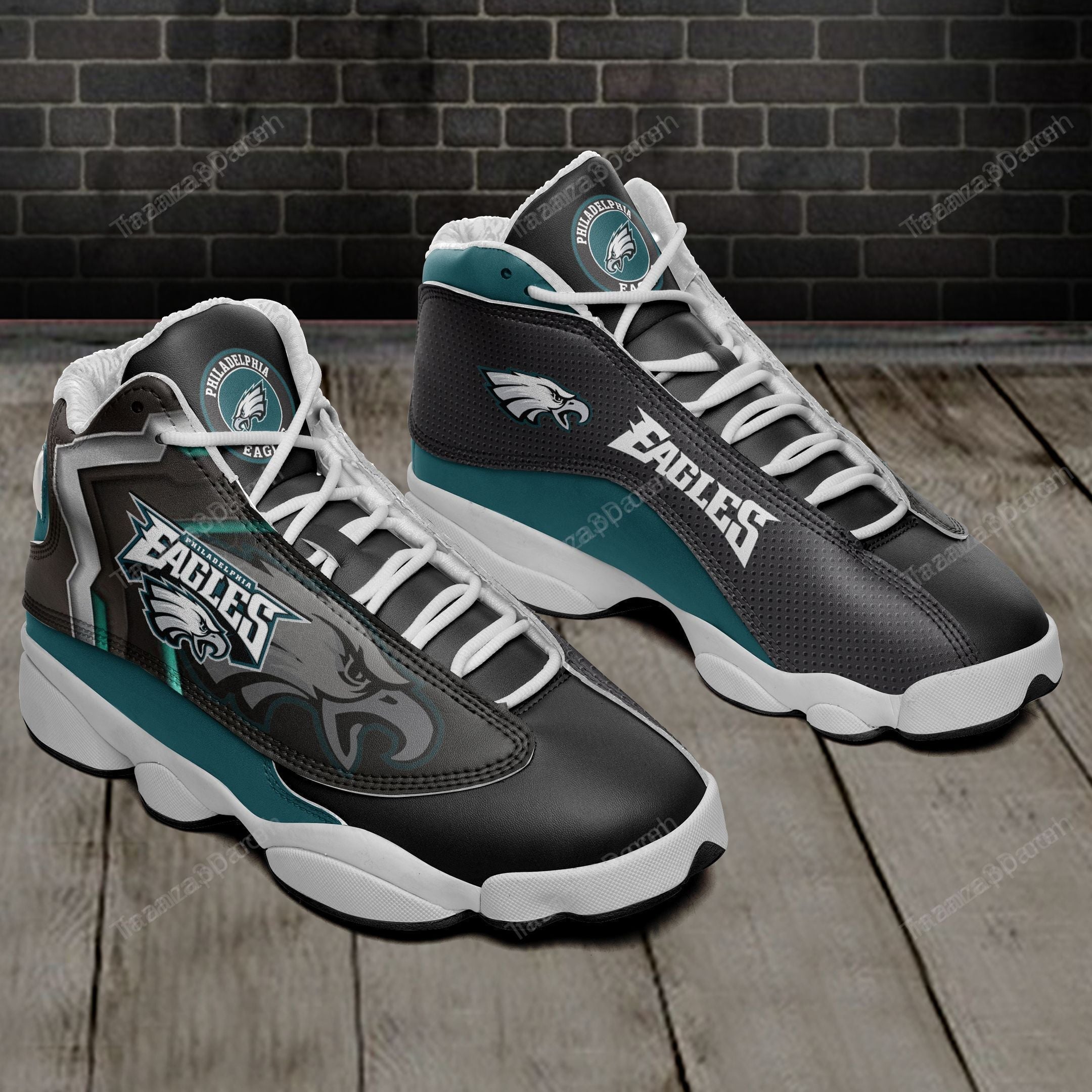 Ideafootwear Philadelphia Eagles AJ13 Sneakers Shoes For Men And Women 15