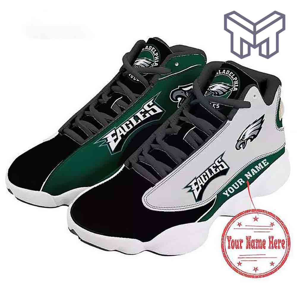 Ideafootwear Philadelphia Eagles AJ13 Sneakers Shoes For Men And Women 9