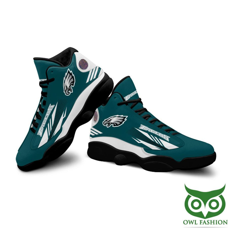 Ideafootwear Philadelphia Eagles AJ13 Sneakers Shoes For Men And Women 24