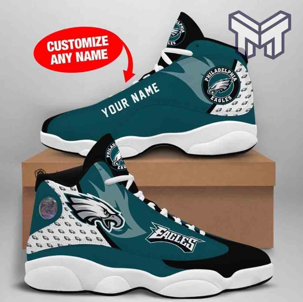 Ideafootwear Philadelphia Eagles AJ13 Sneakers Shoes For Men And Women 8