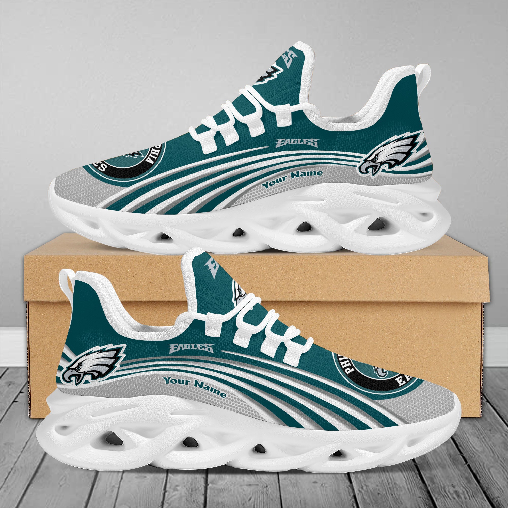 Ideafootwear Philadelphia Eagles Max Soul Shoes Sneakers For Men And Women 15