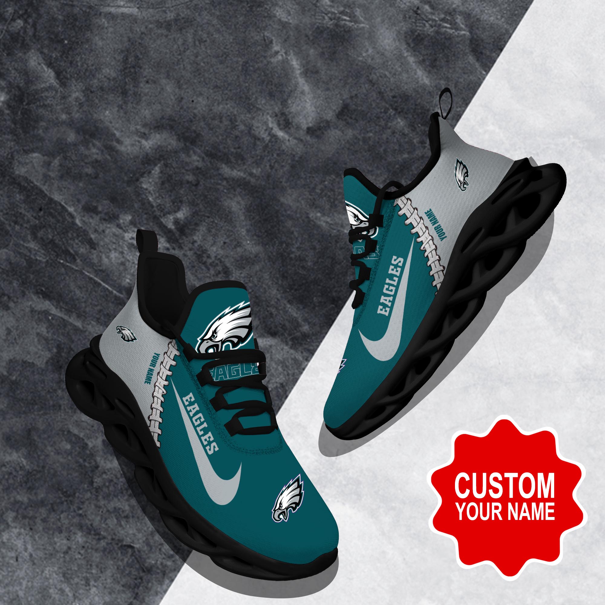 Ideafootwear Philadelphia Eagles Max Soul Shoes Sneakers For Men And Women 13