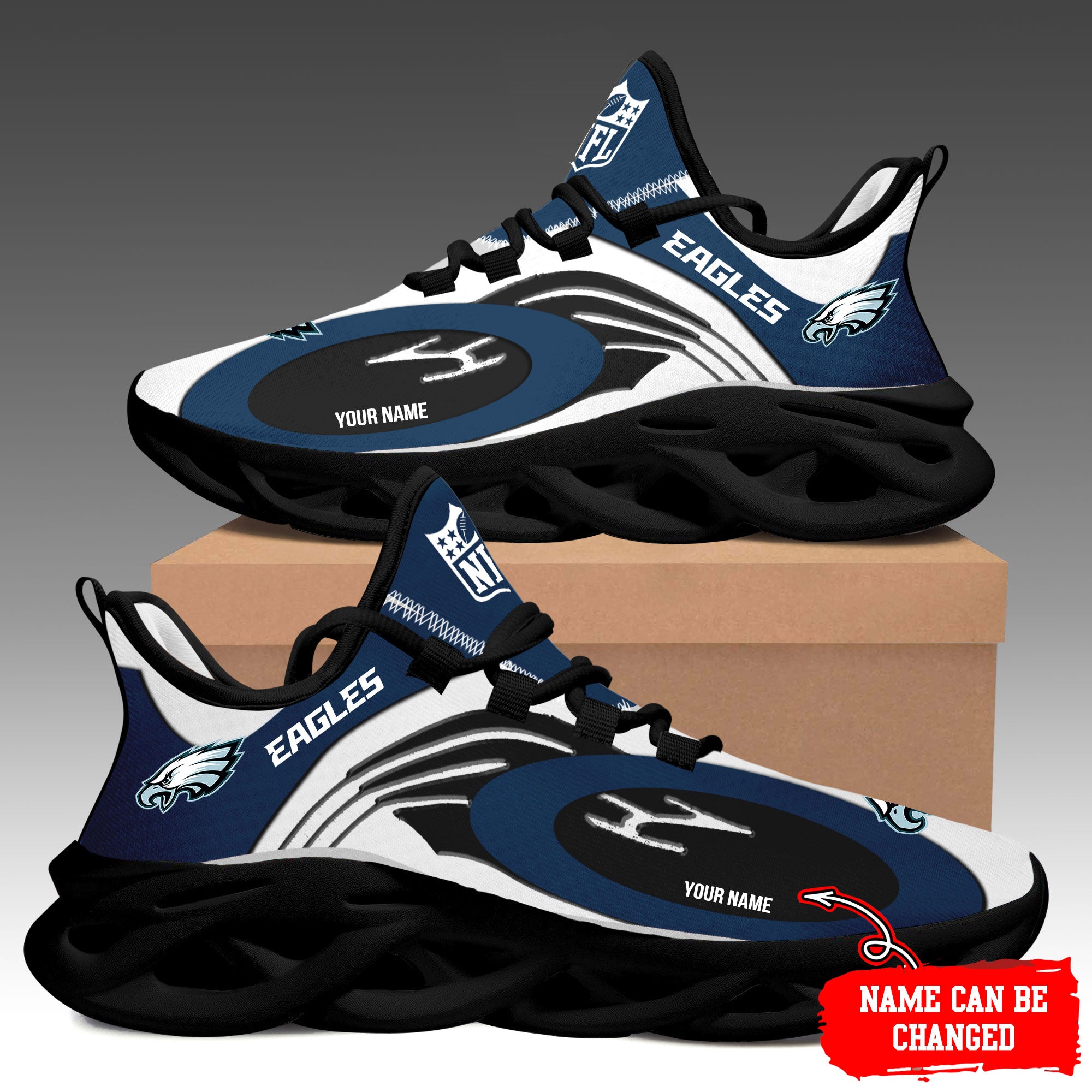 Ideafootwear Philadelphia Eagles Max Soul Shoes Sneakers For Men And Women 7