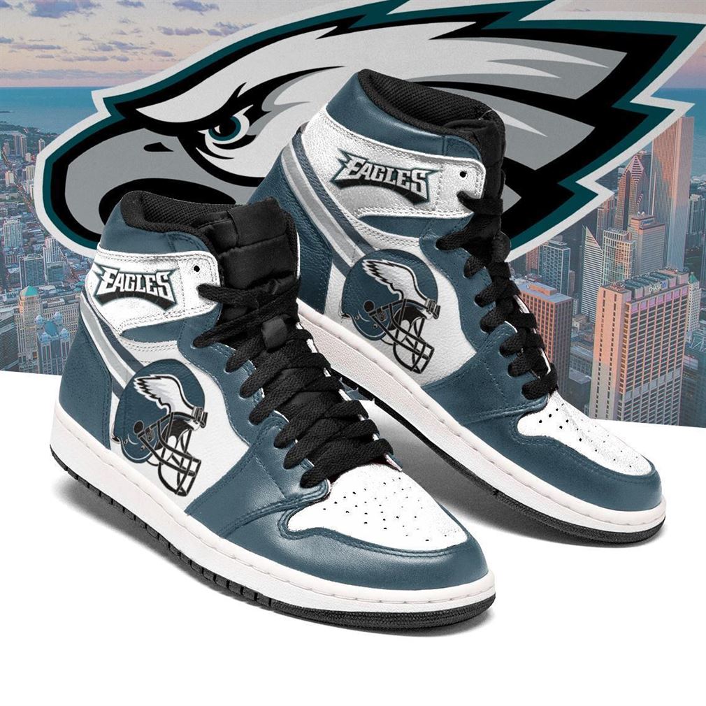 Ideafootwear Philadelphia Eagles NFL AJ1 High Sneakers Shoes For Men And Women 16