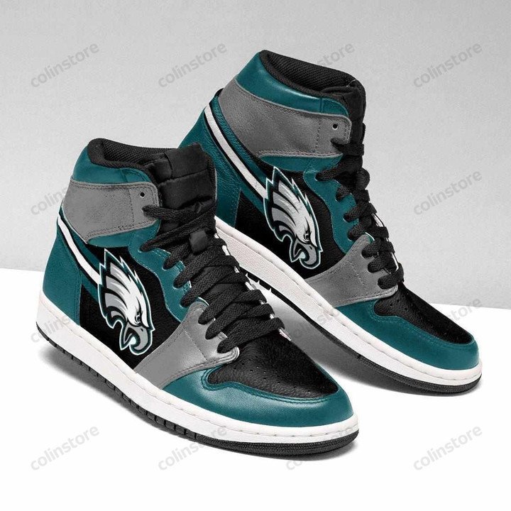 Ideafootwear Philadelphia Eagles NFL AJ1 High Sneakers Shoes For Men And Women 10