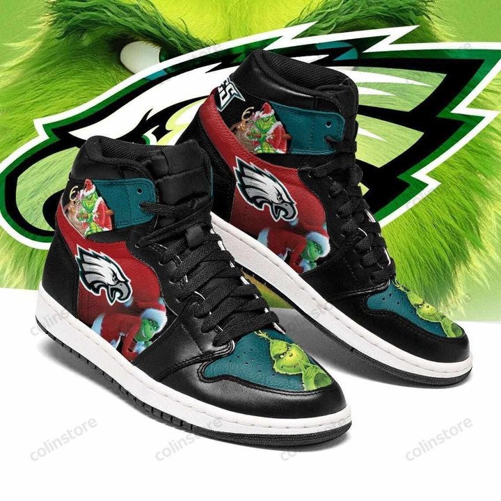 Ideafootwear Philadelphia Eagles NFL AJ1 High Sneakers Shoes For Men And Women 2