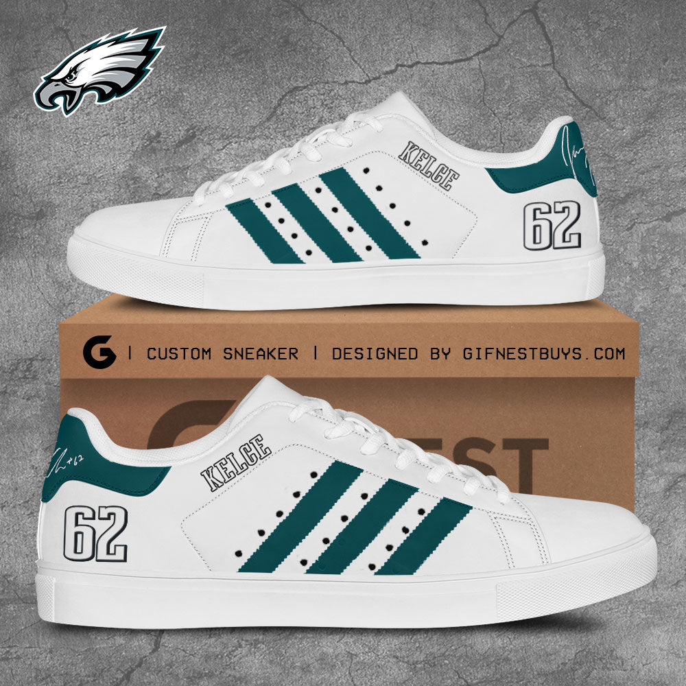 Ideafootwear Philadelphia Eagles Skate Stan Shoes Sneakes For Men And Women 1