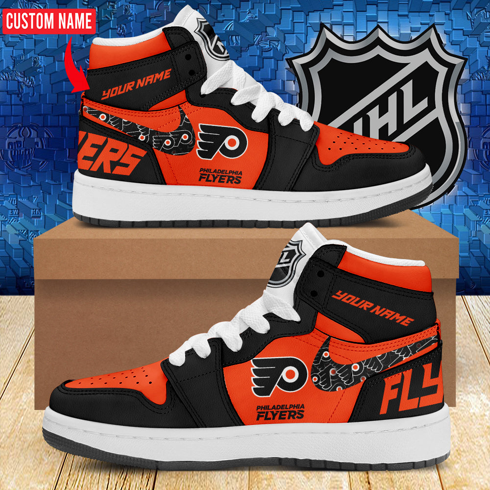 Ideafootwear Philadelphia Flyers AJ1 High Sneakers Shoes For Men And Women 5