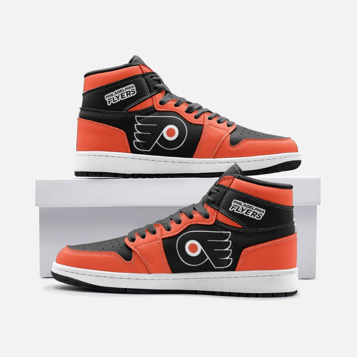 Ideafootwear Philadelphia Flyers AJ1 High Sneakers Shoes For Men And Women 6