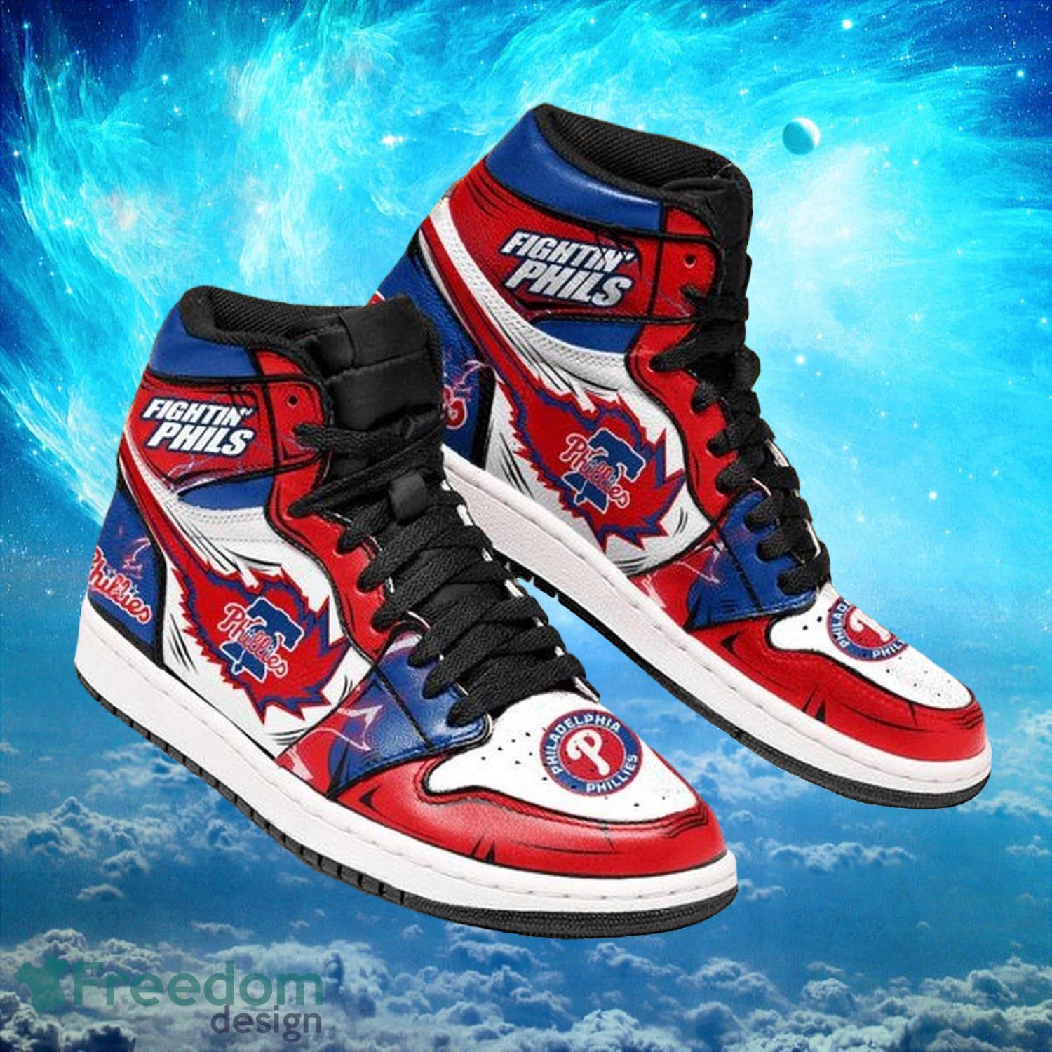 Ideafootwear Philadelphia Phillies AJ1 High Sneakers Shoes For Men And Women 14