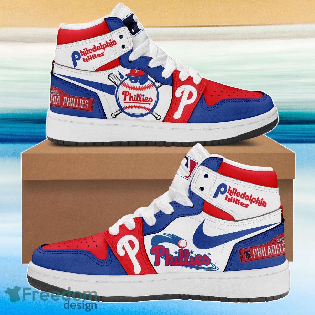 Ideafootwear Philadelphia Phillies AJ1 High Sneakers Shoes For Men And Women 12