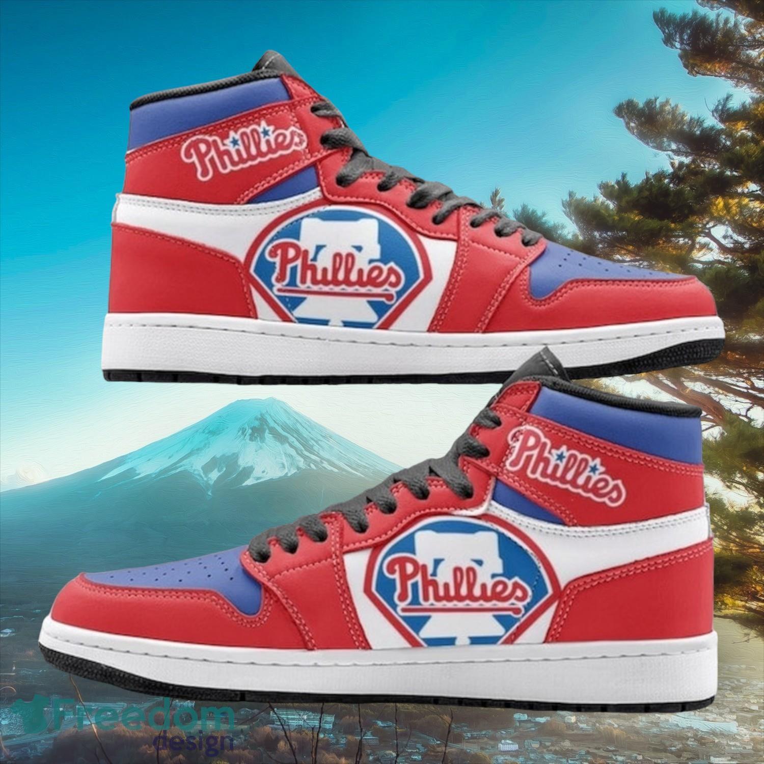 Ideafootwear Philadelphia Phillies AJ1 High Sneakers Shoes For Men And Women 15