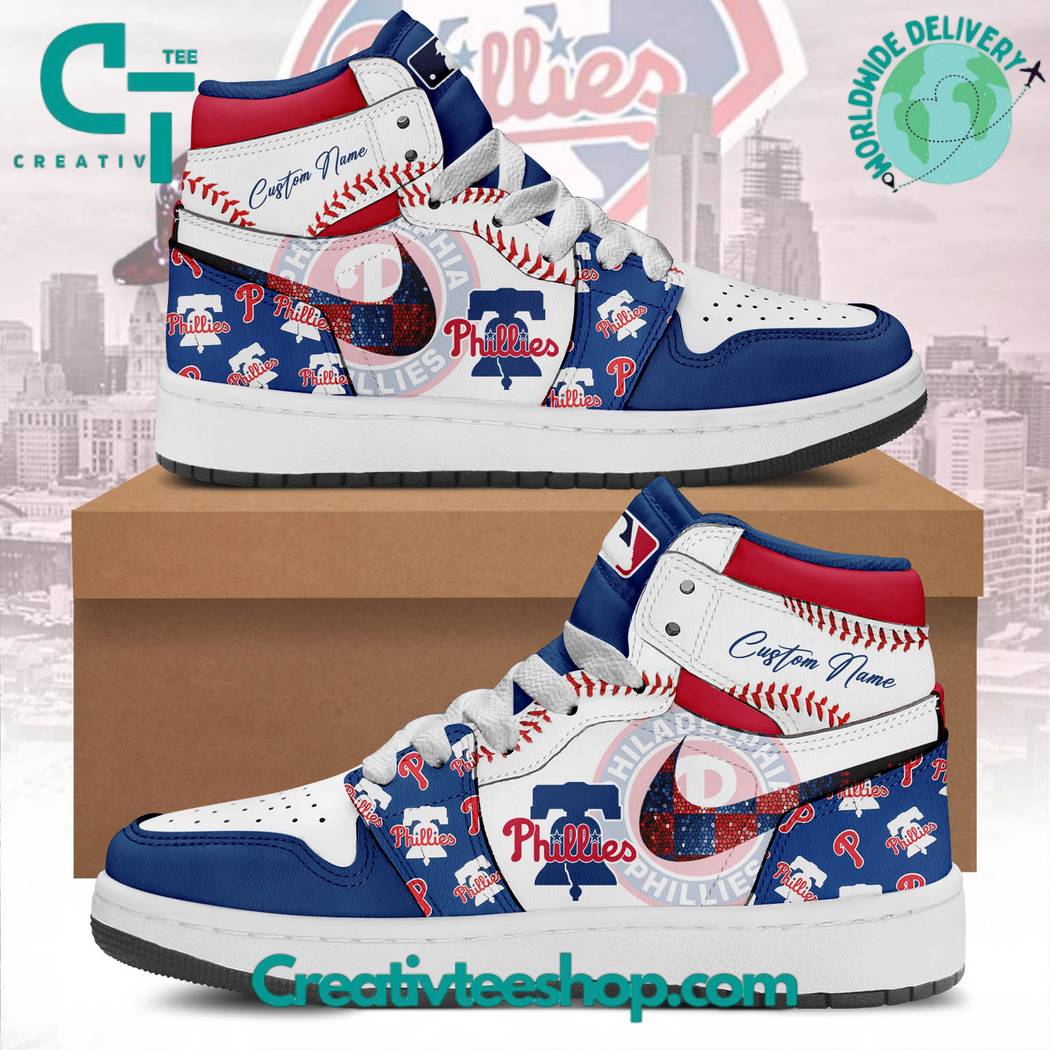 Ideafootwear Philadelphia Phillies AJ1 High Sneakers Shoes For Men And Women 11