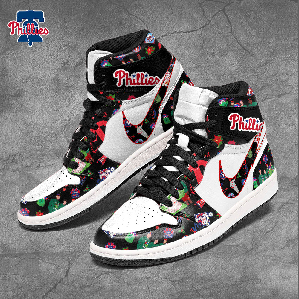 Ideafootwear Philadelphia Phillies AJ1 High Sneakers Shoes For Men And Women 10