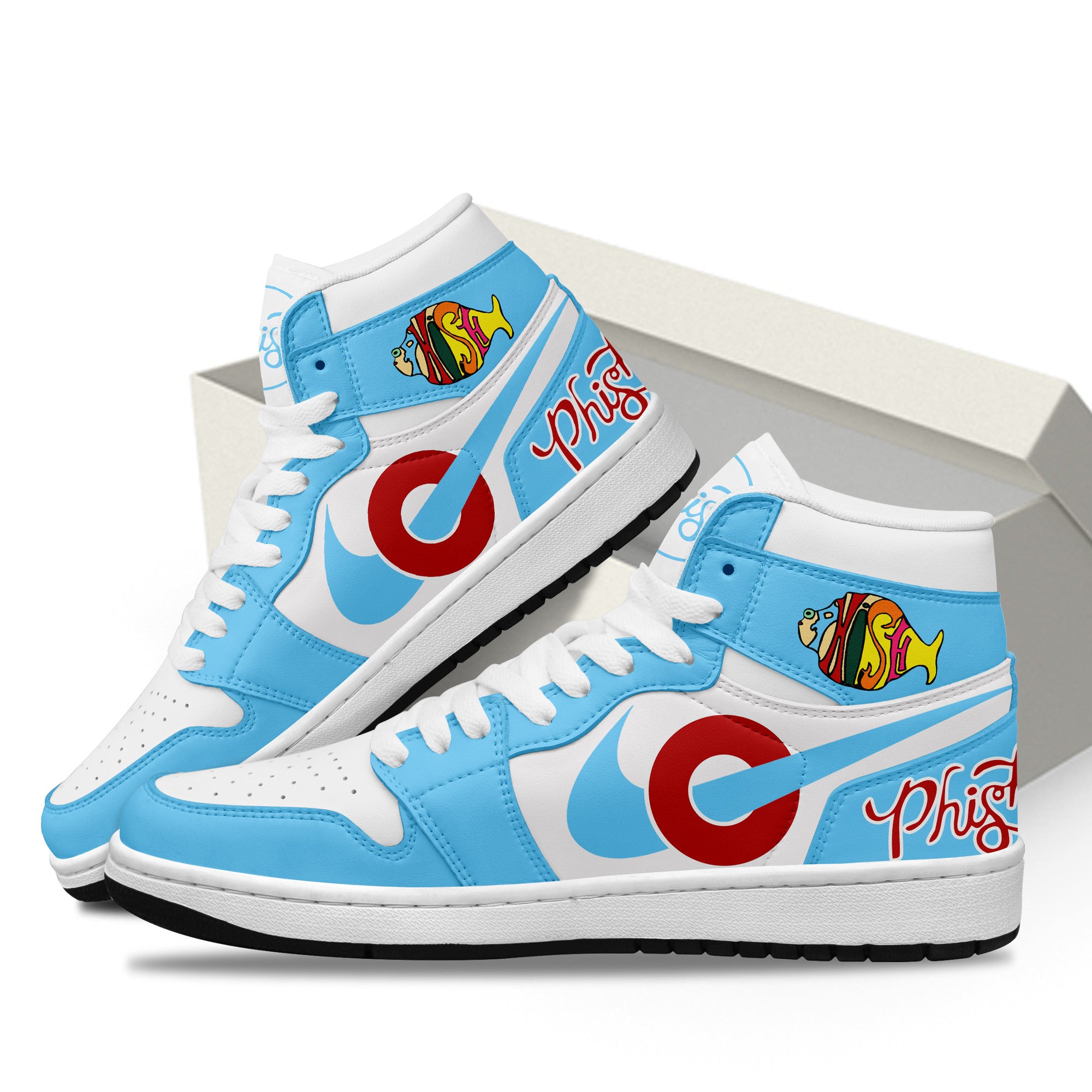 Ideafootwear Phish AJ1 High Sneakers Shoes For Men And Women 5