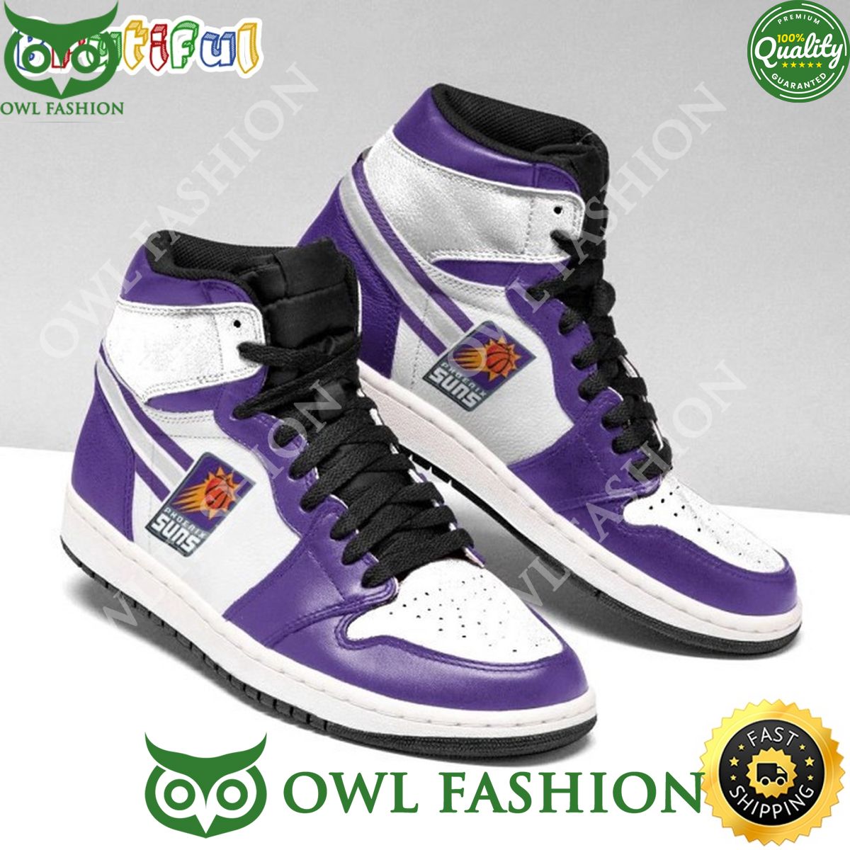 Ideafootwear Phoenix Suns AJ1 High Sneakers Shoes For Men And Women 6