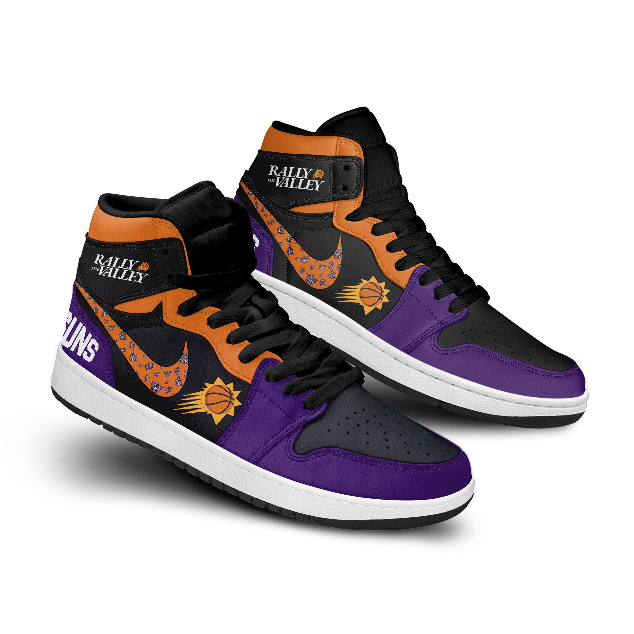 Ideafootwear Phoenix Suns AJ1 High Sneakers Shoes For Men And Women 7