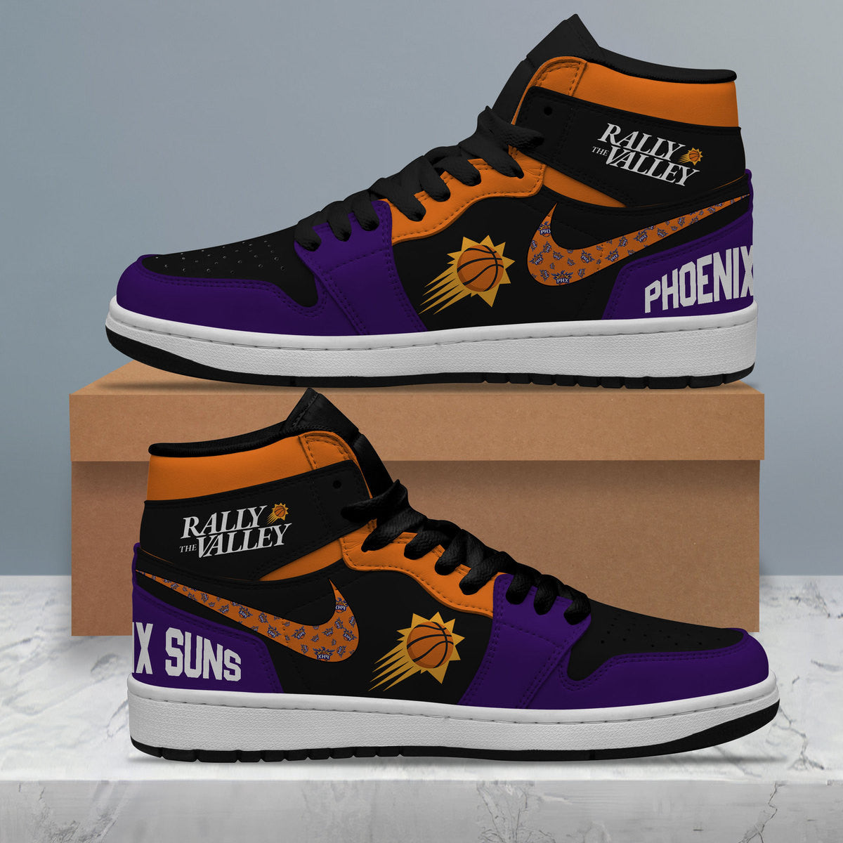 Ideafootwear Phoenix Suns AJ1 High Sneakers Shoes For Men And Women 7