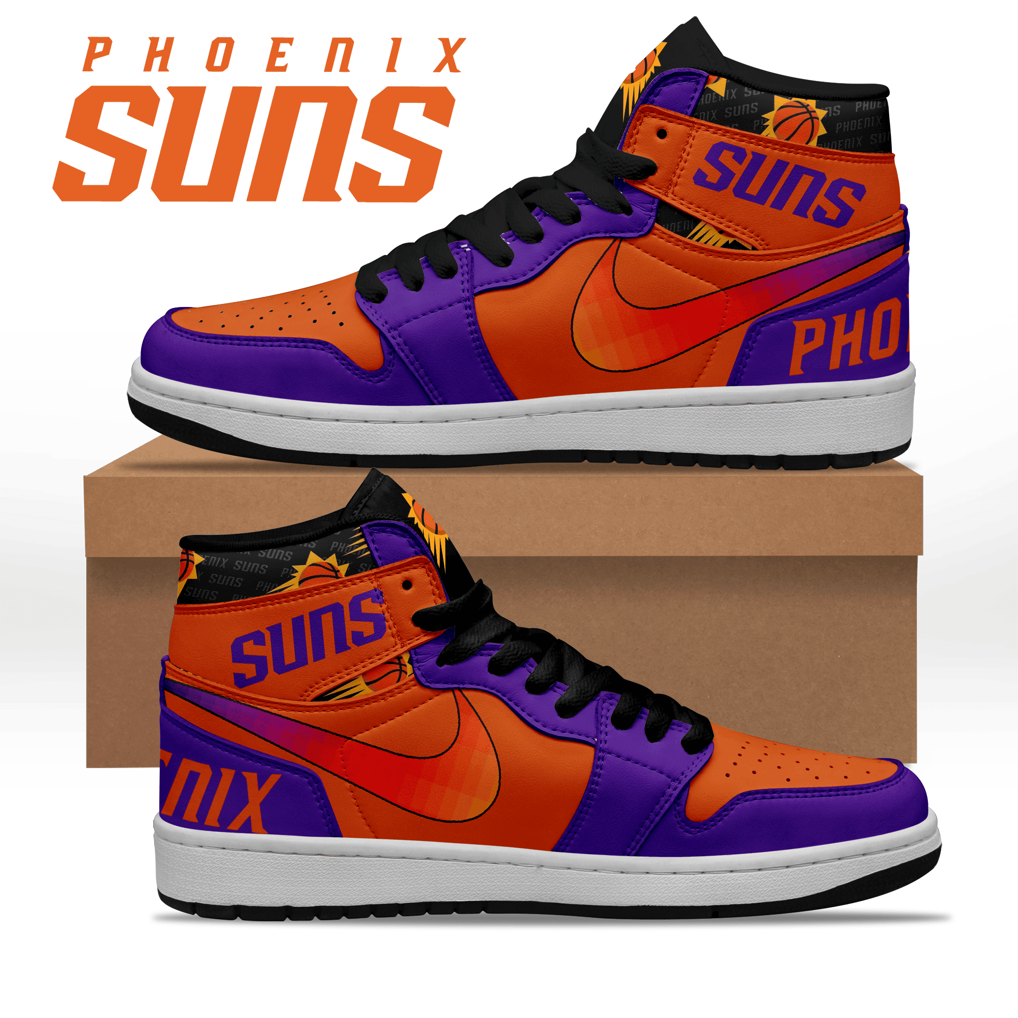 Ideafootwear Phoenix Suns AJ1 High Sneakers Shoes For Men And Women 8