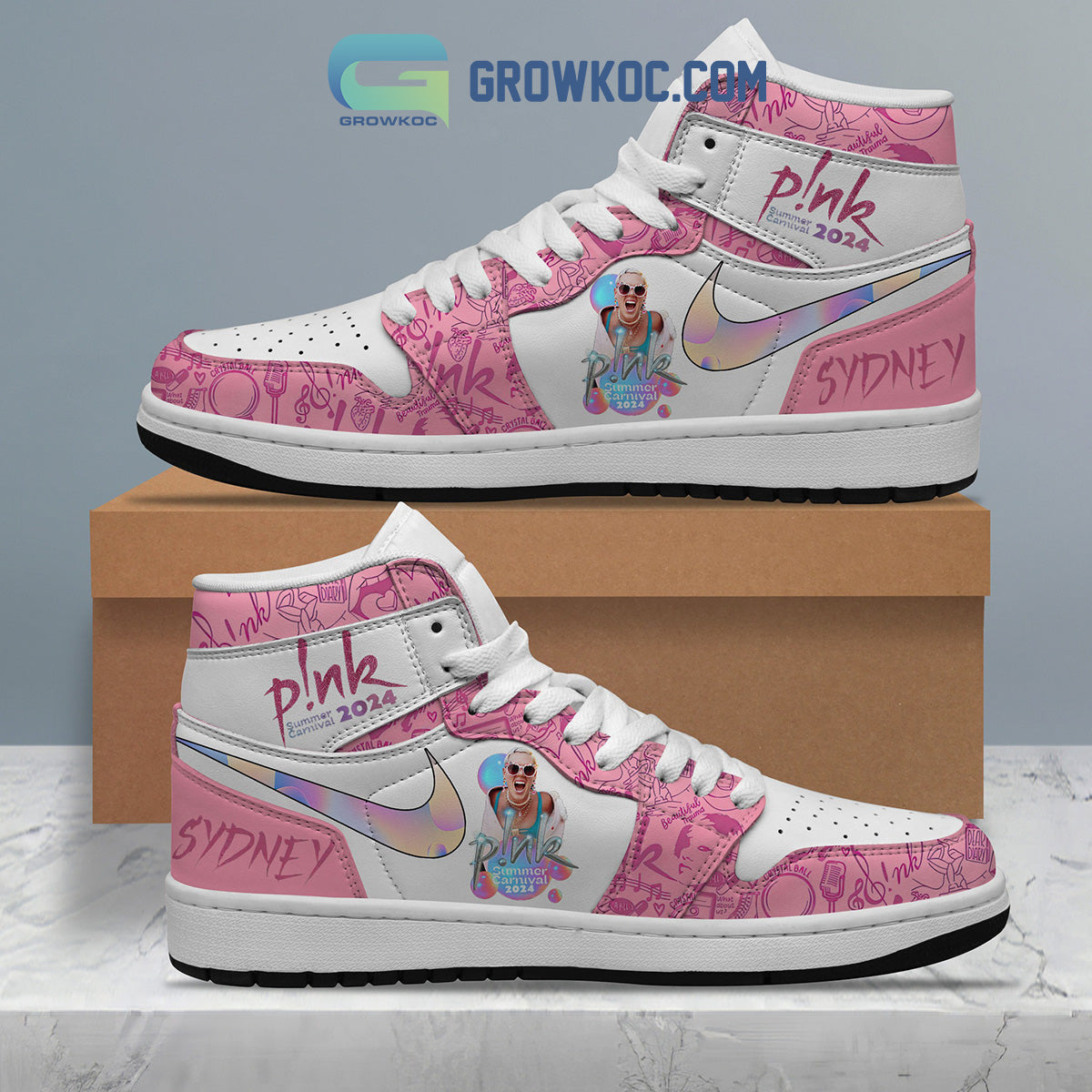 Ideafootwear Pink 2024 Team Love AJ1 High Sneakers Shoes For Men And Women 1
