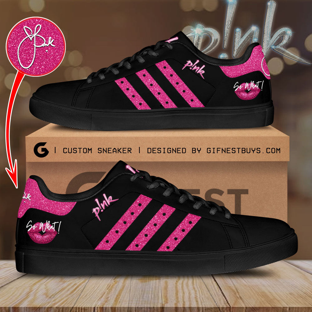 Ideafootwear Pink Skate Stan Shoes Sneakes For Men And Women 8