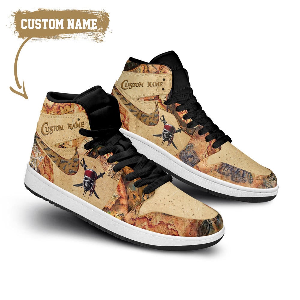 Ideafootwear Pirates of the Caribbean AJ1 High Sneakers Shoes For Men And Women 6