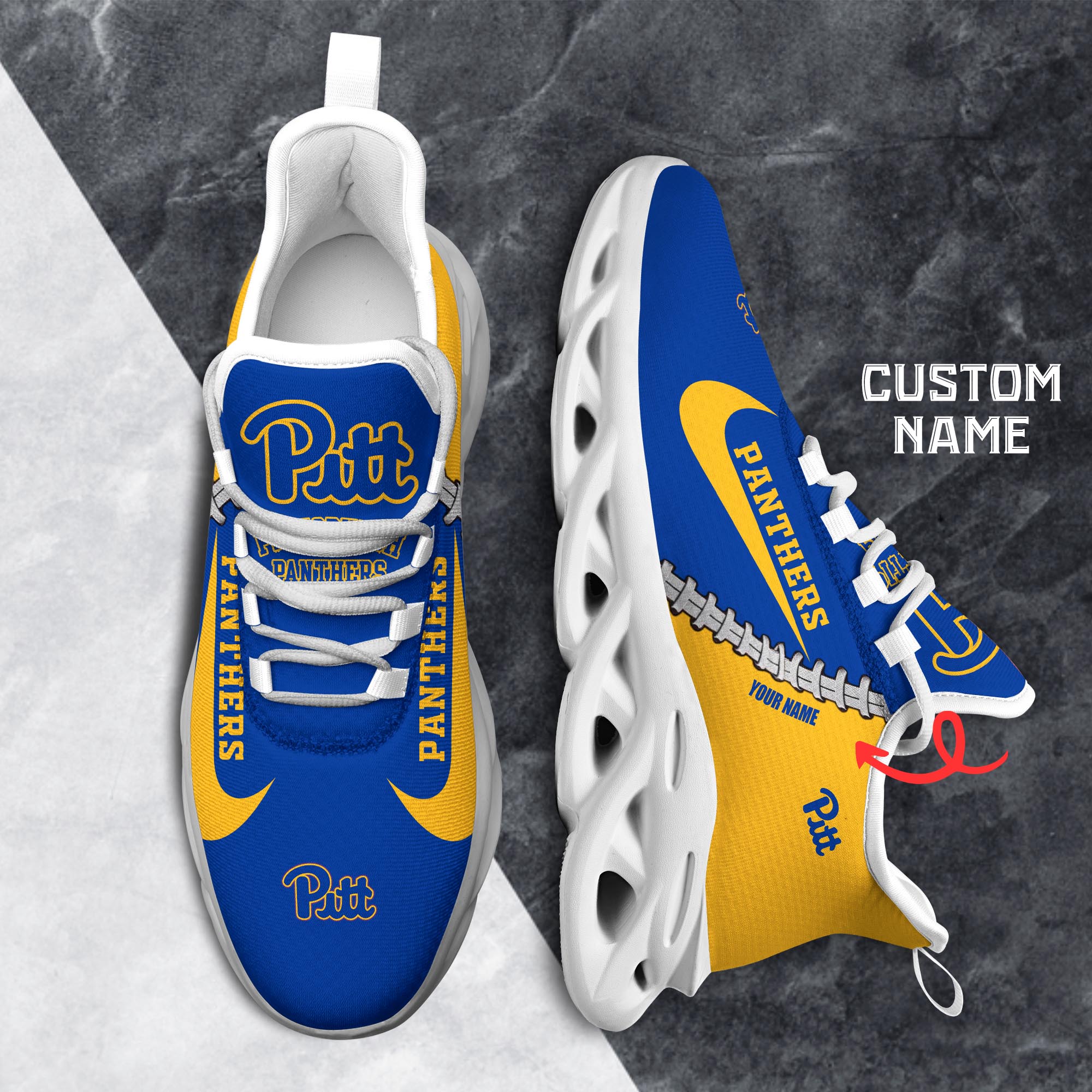 Ideafootwear Pittsburgh Panthers Max Soul Shoes Sneakers For Men And Women 2